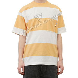 Camiseta DeliverFast Económica de Corte Regular, Ligera, Transpirable y de Secado Rápido, Diseño a Rayas de Dos Colores, Logotipo Personalizado, 240g, para Hombre - Product Image 3