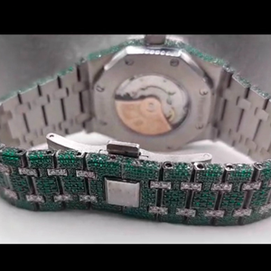 Vente en gros de montres de luxe Moissanite | Testeur de diamants présidentiels squelette glacé VVS - Product Image 3