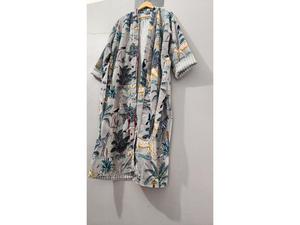 Luxury Velvet House Robe, velvet cotton Kimono Robe, Dressing Gown, wedding robe Bridesmaid winter bathrobe grey - Product Image 4