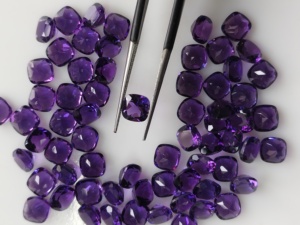 Natural African Amethyst 6MM Cushion Cut Purple Certified Best Quality Loose Gemstone for Jewelry Making - Product Image 1