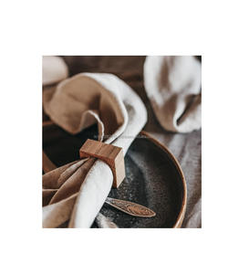 Traditional wooden napkin ring set for classic vintage <b>farmhouse</b> <b>dining</b> <b>table</b> <b>styling</b> handmade rustic finish decorative appeal - Product Image 4