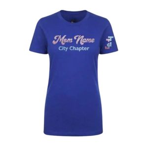 Camiseta gráfica azul real Jack and Jill Mom para mujer, de algodón suave, informal, para uso diario, conjunto familiar a juego - Product Image 1