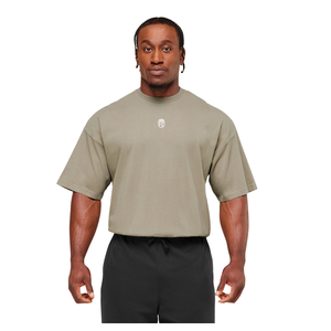 Camiseta Deportiva Extra Grande para Hombre, Transpirable, de Alto Rendimiento, para Entrenamiento Atlético, Ajuste Holgado, Color Lino Marrón - Product Image 1