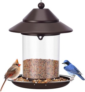 Mangeoire à oiseaux décorative en métal pour l'extérieur, à suspendre dans le jardin, la terrasse ou la maison - Product Image 3