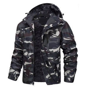 Breathable Hoodie <b>Camo</b> Bottomland <b>Jacket</b> Oversized Thick Zipper Closure Bottomland Camouflaged Outerwear Rain Coat <b>Jackets</b> - Product Image 1