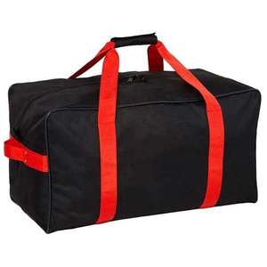 High Quality <b>Navy</b> Blue 600D PVC Duffel <b>Bag</b> – 50-70L Large Capacity Sports Travel <b>Bag</b> with White Trim Custom Logo Printing - Product Image 1