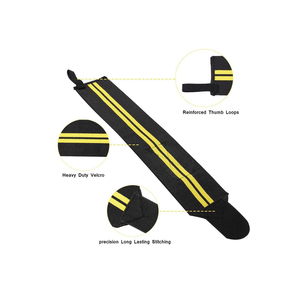 Sangles de maintien de poignet personnalisées avec logo, en stock, pour la musculation, les tractions, les haltères et le fitness. - Product Image 5