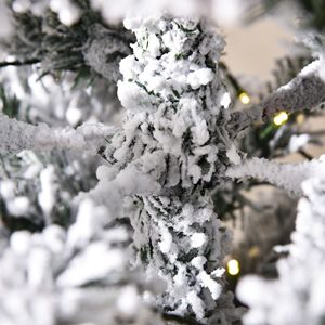 6 ft Pre-Lit Slim Douglas Fir <b>Artificial</b> Christmas <b>Tree</b> 250 LED Lights 462 Tips Realistic Branches 6 ft Snow-Flocked Christmas - Product Image 3