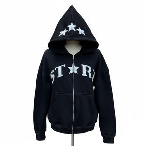 Nuevo estilo, mejor material, sudadera con capucha y cremallera, logotipo bordado personalizado, precios económicos, fabricante líder, sudaderas personalizadas para hombre. - Product Image 1