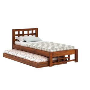 Cama con cajones de madera maciza de Sheesham, estilo tradicional antiguo, con estructura en forma de cubo y almacenamiento, para dormitorio, muebles para el hogar - Product Image 4