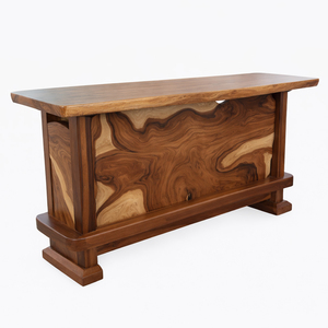 Mesa de Bar Moderna y Artística de Madera Maciza de Suar de Lujo para Uso en Cocina, Muebles Comerciales Niwara Bisoepo - Product Image 2