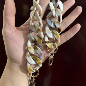resin chain premium handmade necklace trendy fashion jewelry colorful stylish accessory for women girls design Tradebyd - Product Image 2