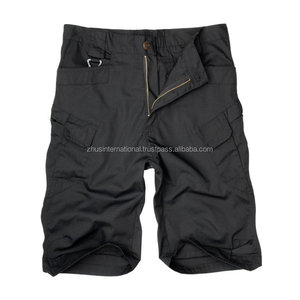 Short avec poches multiples en coton pour hommes, Short de fitness, taille élastique, décontracté, noir, camouflage, nouvelle collection 100% - Product Image 5