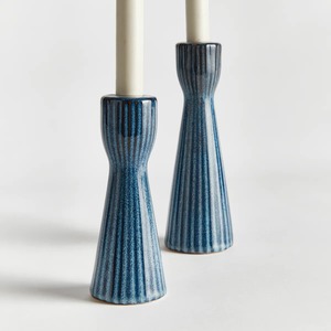 Elegant Wooden Candle Holder 2 Pieces Set with Natural Finish Decorative Table Centerpiece for Home <b>Office</b> Hotel At Cheap Price - Product Image 6