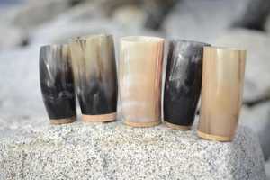 Gobelet à boire artisanal en corne de buffle naturelle, tasse à bière, gobelet en corne de Viking, verre écologique pour boissons - Product Image 4