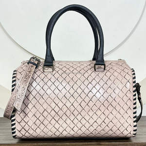 Manufacturer Custom Hand-Tooled Cow <b>Leather</b> Large Speedy <b>Bag</b> Playing-Card Design Overnight Weekender Travel <b>Duffel</b> <b>Bag</b> for Women - Product Image 6