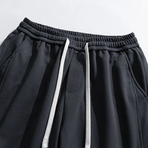 Wholesale 100% Cotton Canvas Mid Cargo Pants Baggy Loose High Quality Stacked Slim Fit Flare Sweat Pants <b>Men</b> Sport <b>Trousers</b> - Product Image 4