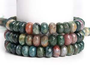 Perles rondes facettées en agate indienne multicolore naturelle, qualité gemme, pour la création de bijoux et les travaux manuels DIY - Product Image 5