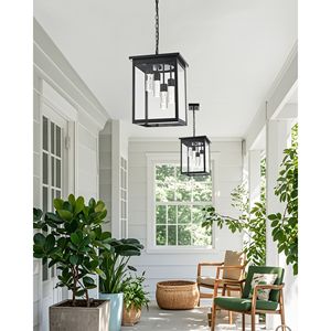 Lampada a Sospensione LED 5CCT per Esterni, Lanterna Integrata per Portico, Patio, Giardino - Plafoniera - Product Image 5