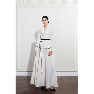 High Fashion Clothing Women <b>Blazer</b> ODM Supply ELISE FIT <b>BLAZER</b> SAND JACQUARD Textured Soft Breathable Women <b>Blazer</b> <b>Set</b> - Product Image 3