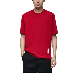 T-shirt pour homme de haute qualité 100% coton, coupe classique, col carré, impression numérique sur le devant, respirant, séchage rapide, satin formel - Product Image 1