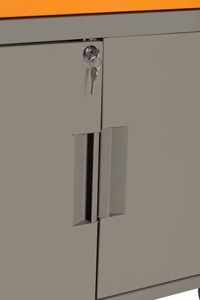 Gabinete de Herramientas Más Vendido con 2 Cajones y Estante de Almacenamiento sobre Ruedas con Sistema de Bloqueo Central, Taller Móvil de Alta Resistencia - Product Image 3