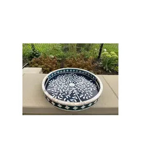 ถาดเสิร์ฟอาหารเช้ารูปทรงกลมเรซินไม้เป็นมิตรกับสิ่งแวดล้อมสำหรับใช้ในบ้านโรงแรมเกรดที่นิยมมากที่สุดสำหรับครัวเรือน - Product Image 3