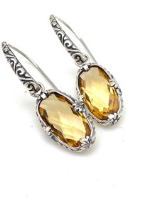 Pendientes de Citrino Bali, Joyería Artesanal con Piedras Preciosas, Regalo Elegante para Mujer, Proveedor Mayorista - Product Image 2