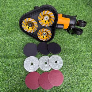 Meuleuse à béton portative à 3 têtes à vitesse variable GS-8230, 2450W, machine de meulage au diamant, 220V, moteur professionnel pour sols - Product Image 2