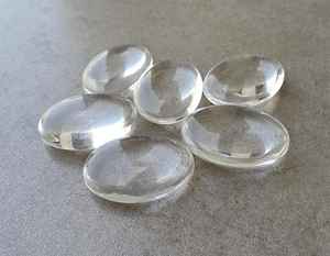 Cristal de Cuarzo Natural, Gema Ovalada, Cabujón Briolette Calibrado, Piedra Suelta para Joyería, Manualidades y Suministros - Product Image 5