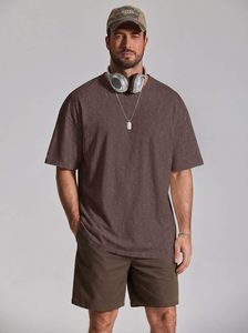 Camiseta Oversize de Moda para Hombre, Silueta Relajada, Tela de Algodón Suave, Manga Corta, Cuello Redondo, Ropa Casual de Calle para Uso Diario - Product Image 2