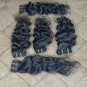 Mechones de Cabello Humano Indio Virgen 100% Natural Negro - Product Image 1