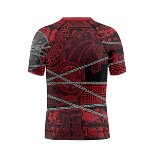 Rashguard MMA personnalisé pour enfants, qualité supérieure, respirant, antibactérien, manches courtes, OEM BJJ Grappling Fitness - Product Image 3