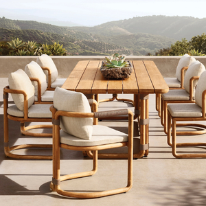 Hot <b>sale</b> teak wood furniture, modern style <b>table</b>, suitable <b>for</b> outdoor dining, anti-rot and good quality - Product Image 6