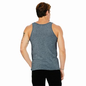 Camisetas sin mangas para hombre 100% algodón, transpirables, acanaladas, absorbentes de sudor, para gimnasio y fitness. - Product Image 3