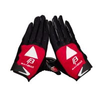 Guantes de Fútbol Americano de Cuero Personalizados con Palma Antideslizante, Transpirables, Impermeables y de Alto Rendimiento para Receptor, OEM ODM