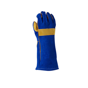 Long Lasting Heavy Duty Cowhide Grain Leather TIG Welding <b>Gloves</b> Flame Retardant for BBQ Heat Resistant Cow Split - Product Image 2