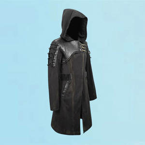 Manteau long à capuche gothique pour homme, style steampunk, avec rivets punk et style corset 2026 - Product Image 2