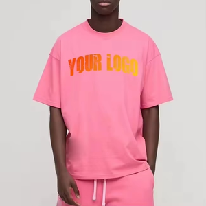 Conjunto de Camiseta y Pantalones Cortos con Cordón Ajustable, Unisex, Transpirable, 100% Algodón, Estampado Personalizado, Estilo Urbano, Corte Holgado, Manga Corta - Product Image 5