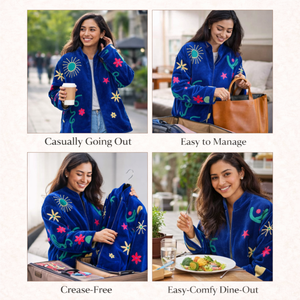 Veste bomber de qualité supérieure brodée à la main pour femmes - Product Image 4