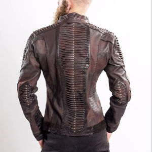 Blouson de moto en cuir véritable, personnalisable, décontracté, avec fermeture éclair, robuste, imperméable et respirant – Meilleure vente à prix réduit - Product Image 2