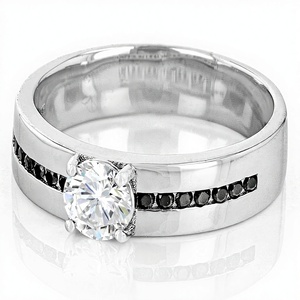 925 Sterling <b>Silver</b> Brilliant Cut Moissanite 18K Gold Plated Luxury Engagement Wedding <b>Ring</b> for <b>Men</b> Certified Minimalist Jewelry - Product Image 4