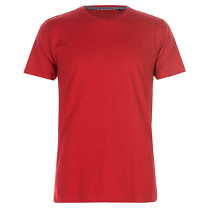 Mens <b>Red</b> O Neck Short Sleeve T <b>Shirt</b> Regular Fit Casual Solid Color Knitted Blank Basic Tee Comfortable Everyday Summer Wear - Product Image 2