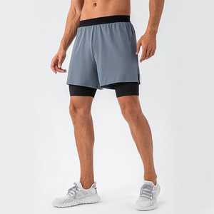 Short de plage en maille respirant et à séchage rapide pour homme, avec logo personnalisé, 15 couleurs, taille mi-haute, en nylon et élasthanne, idéal pour le surf, la plage, le fitness et la gym. - Product Image 1