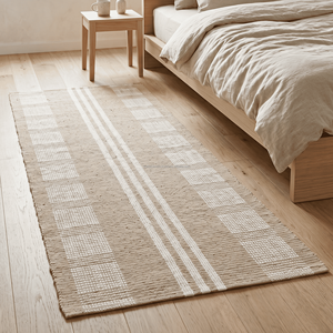 Bedside Purple Area <b>Runner</b> Rug Rectangle Flat Weave Non Slip Bedroom Rug Modern Style Striped Custom Size Entrance Area Rugs - Product Image 4