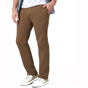 Pantalon cargo décontracté pour homme, brodé, coupe droite, 100% coton, imperméable, respirant, écologique, multi-poches - Product Image 3