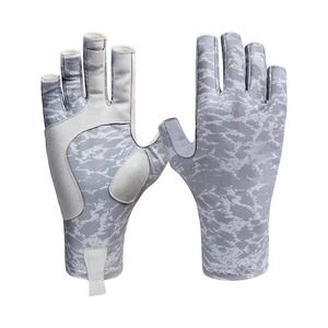 Gants de pêche à la mouche sans doigts pour hommes et femmes, légers, extensibles, en polyester, protection solaire UPF50+, pour la voile, couleurs personnalisées - Product Image 4