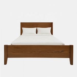 Cadre de lit à plateforme moderne et écologique en bois de chêne massif de taille Queen ou personnalisable Mobilier de chambre à coucher Lit en bois dur KD Design - Product Image 2