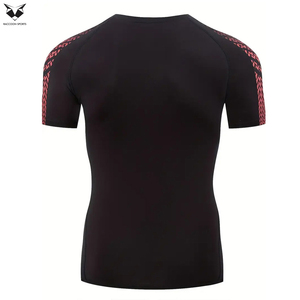 Best <b>Material</b> Good Quality Compression Short Sleeve T Shirts For Men Moisture-Wicking Breathable For Gym Wear Shirts - Product Image 2