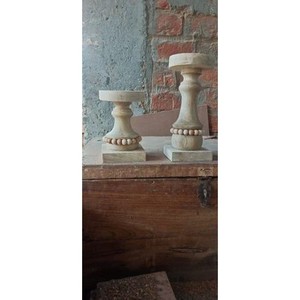 Juego de Portavelas Espirales de Madera de Teca, Decoración Artesanal para el Hogar, Venta al Por Mayor - Product Image 3